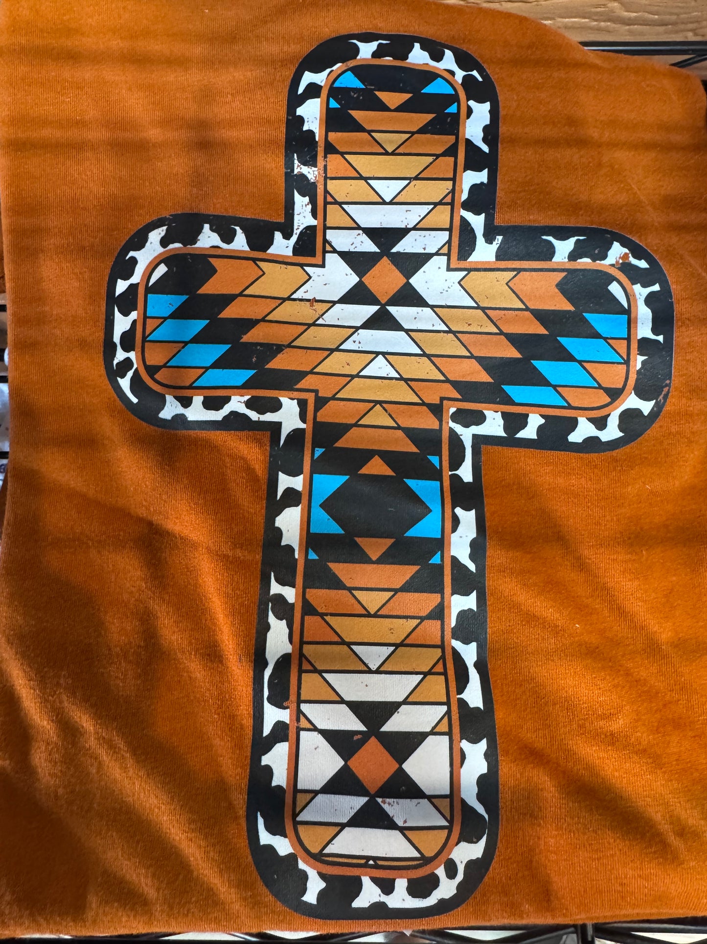 Cowhide Cross T Shirt