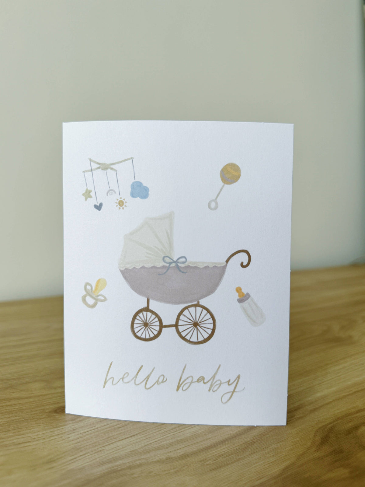 Gender Neutral Hello Baby Card