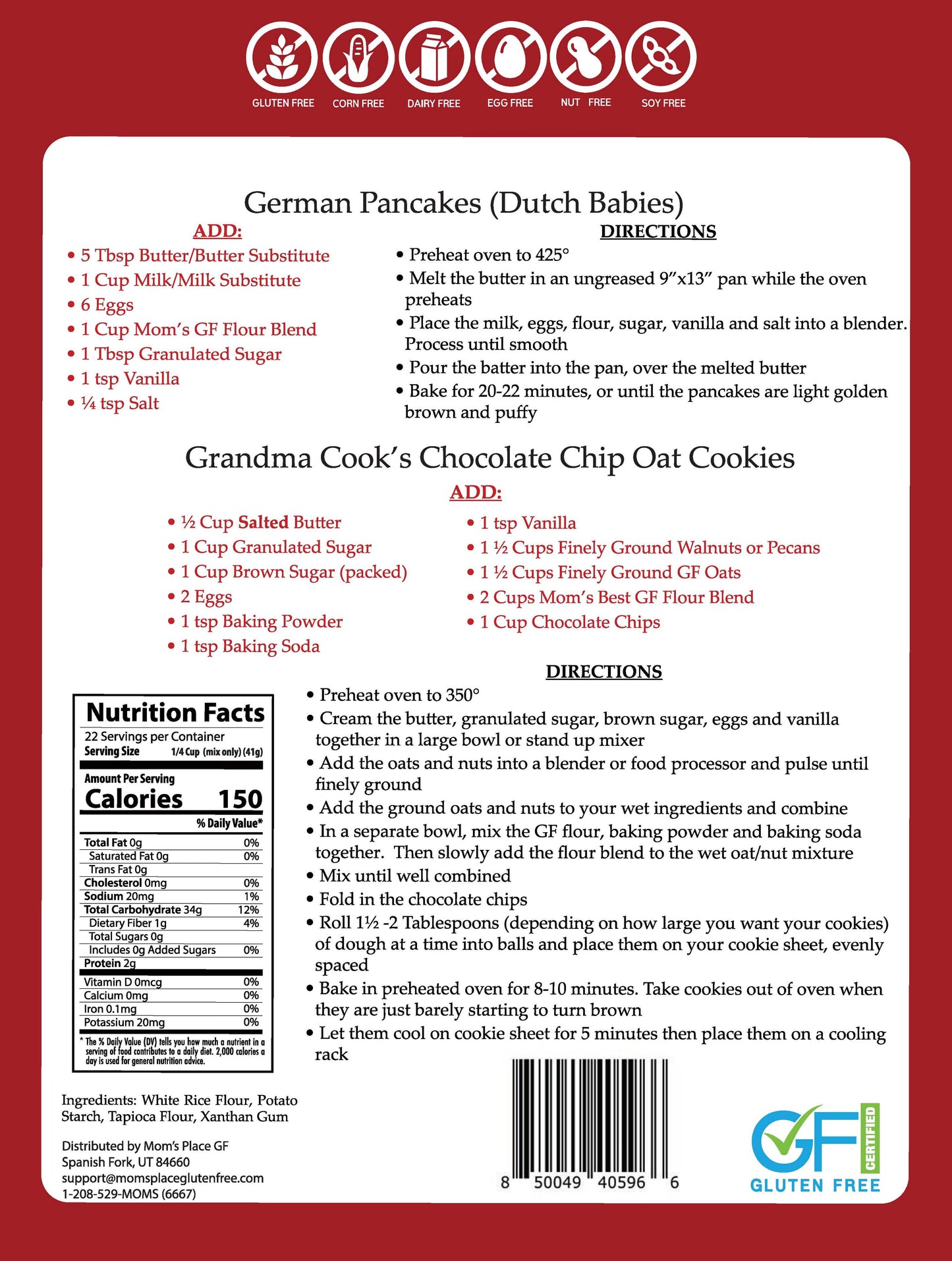 Mom's Best Gluten-Free Flour Blend - 2LB
