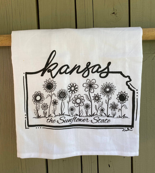 Kansas- the Sunflower State Kitchen Towel