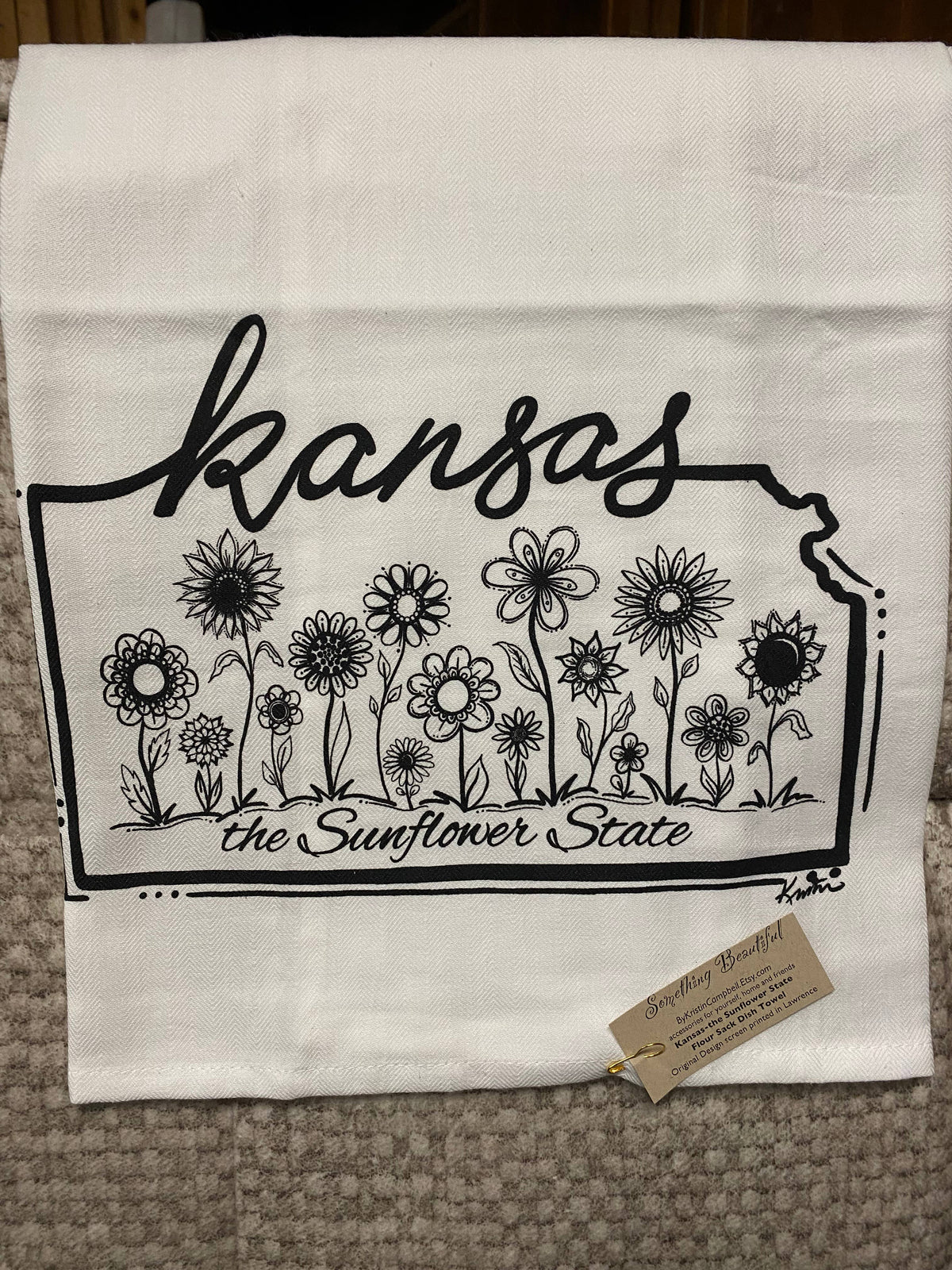 Kansas- the Sunflower State Kitchen Towel