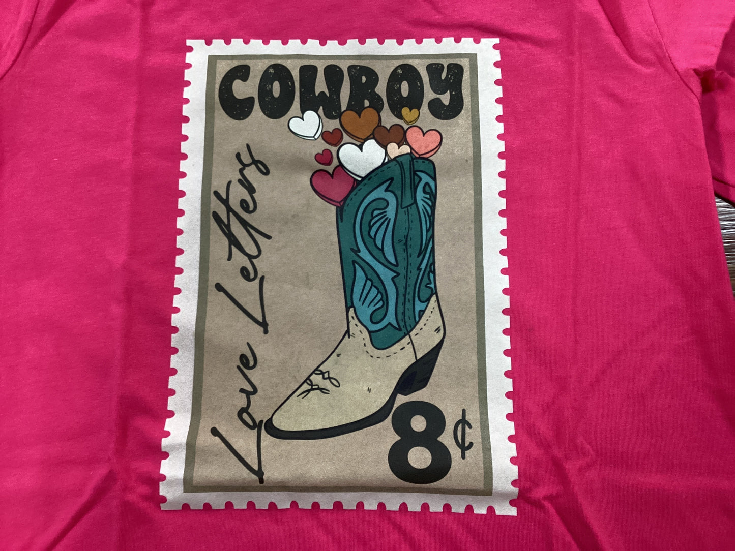Love letter stamp t shirt