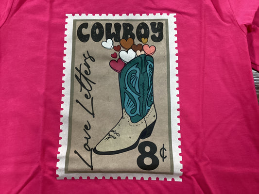 Love letter stamp t shirt