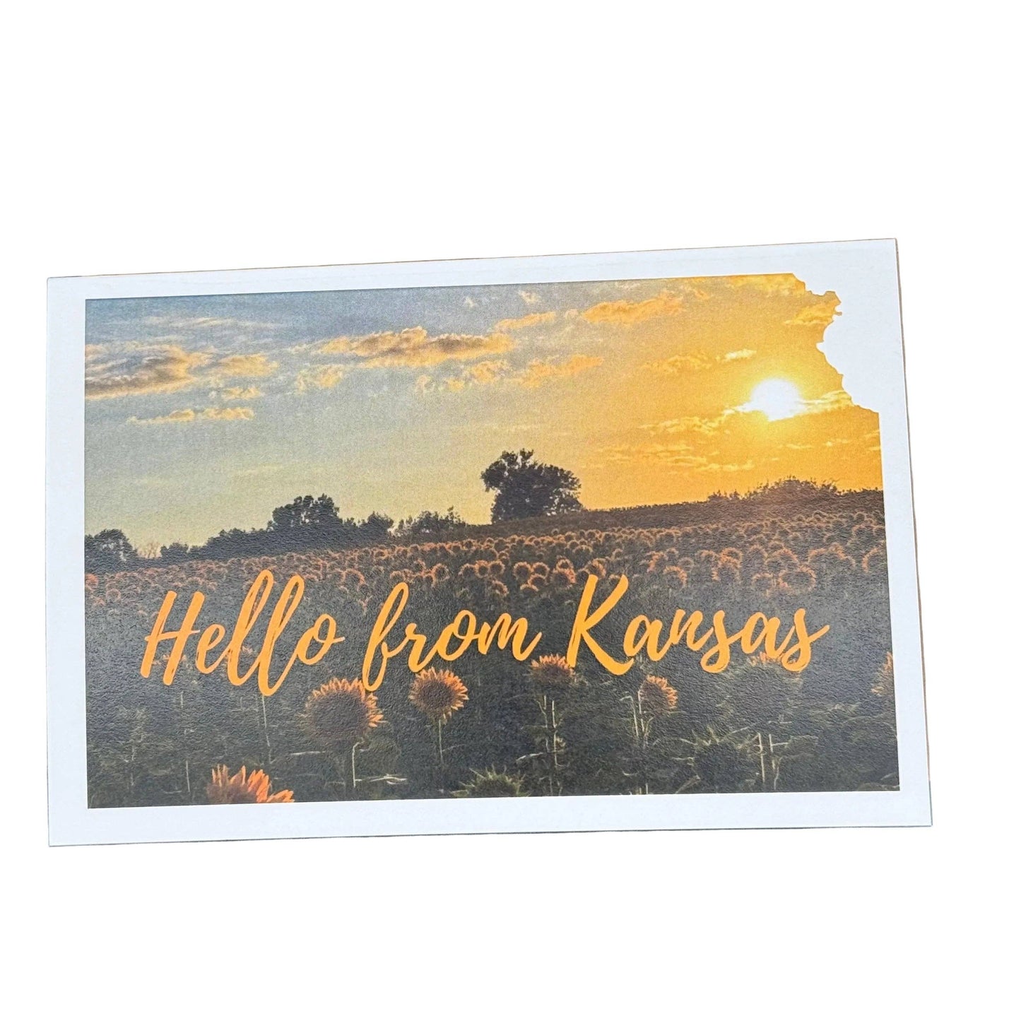 Hello from Kansas Sunflower Sunset Greeting Card Set