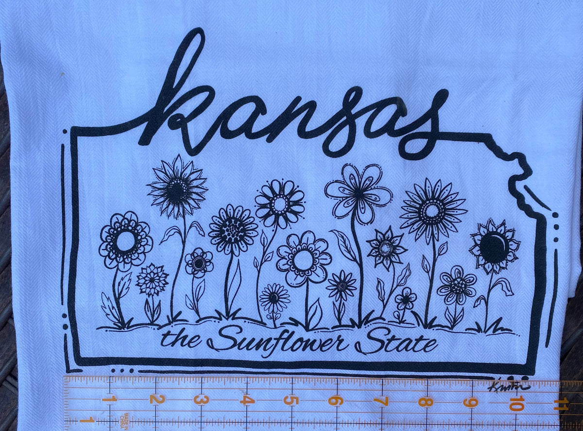 Kansas- the Sunflower State Kitchen Towel