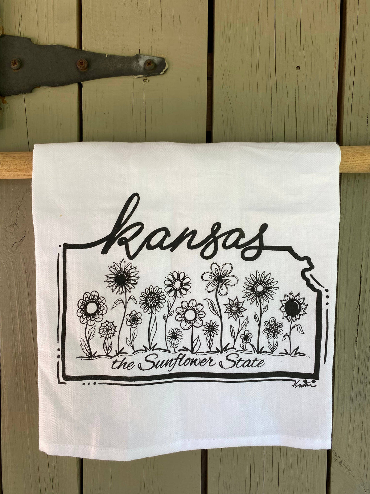 Kansas- the Sunflower State Kitchen Towel