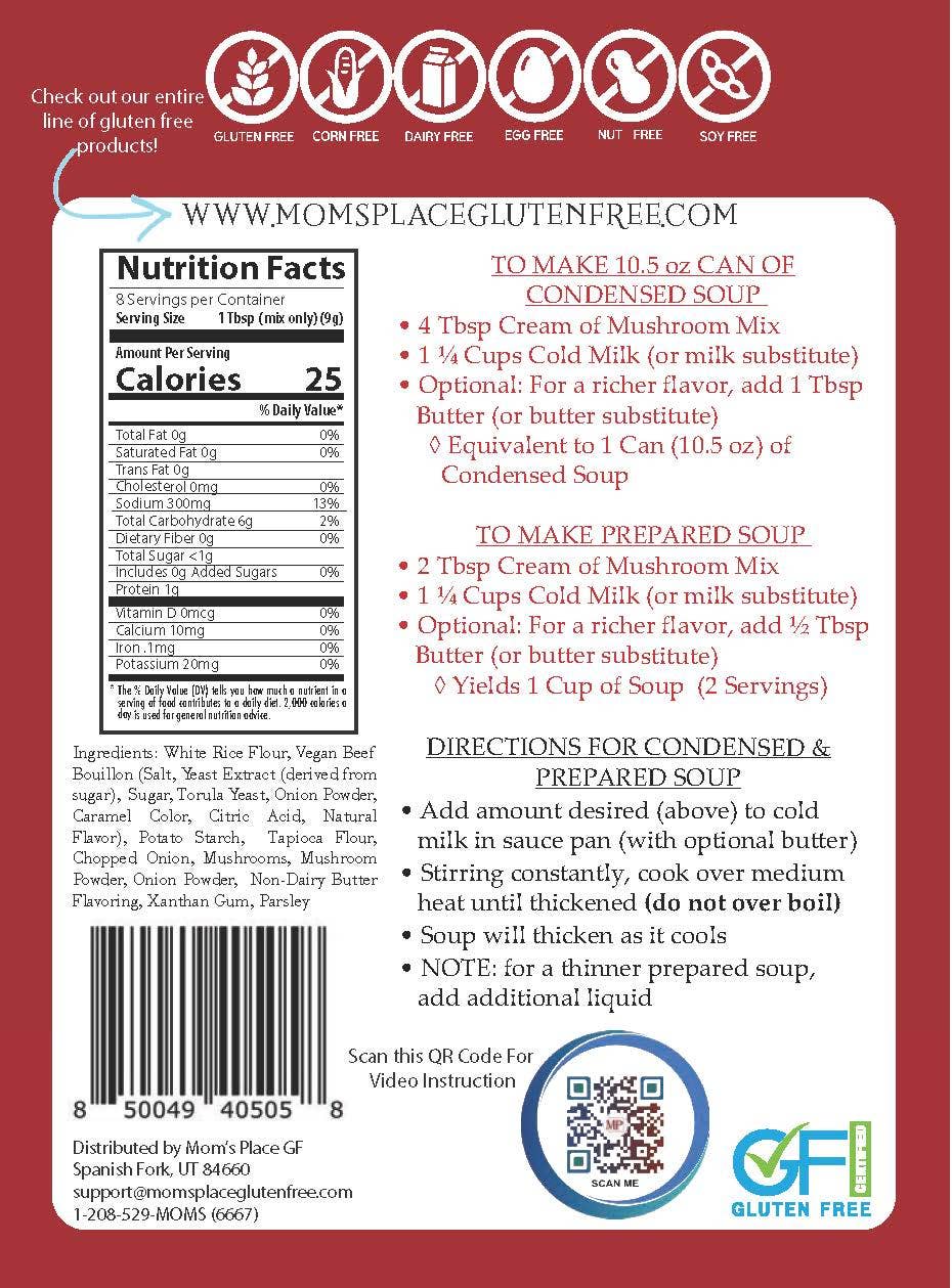 Gluten-Free Cream of Mushroom Soup Mix