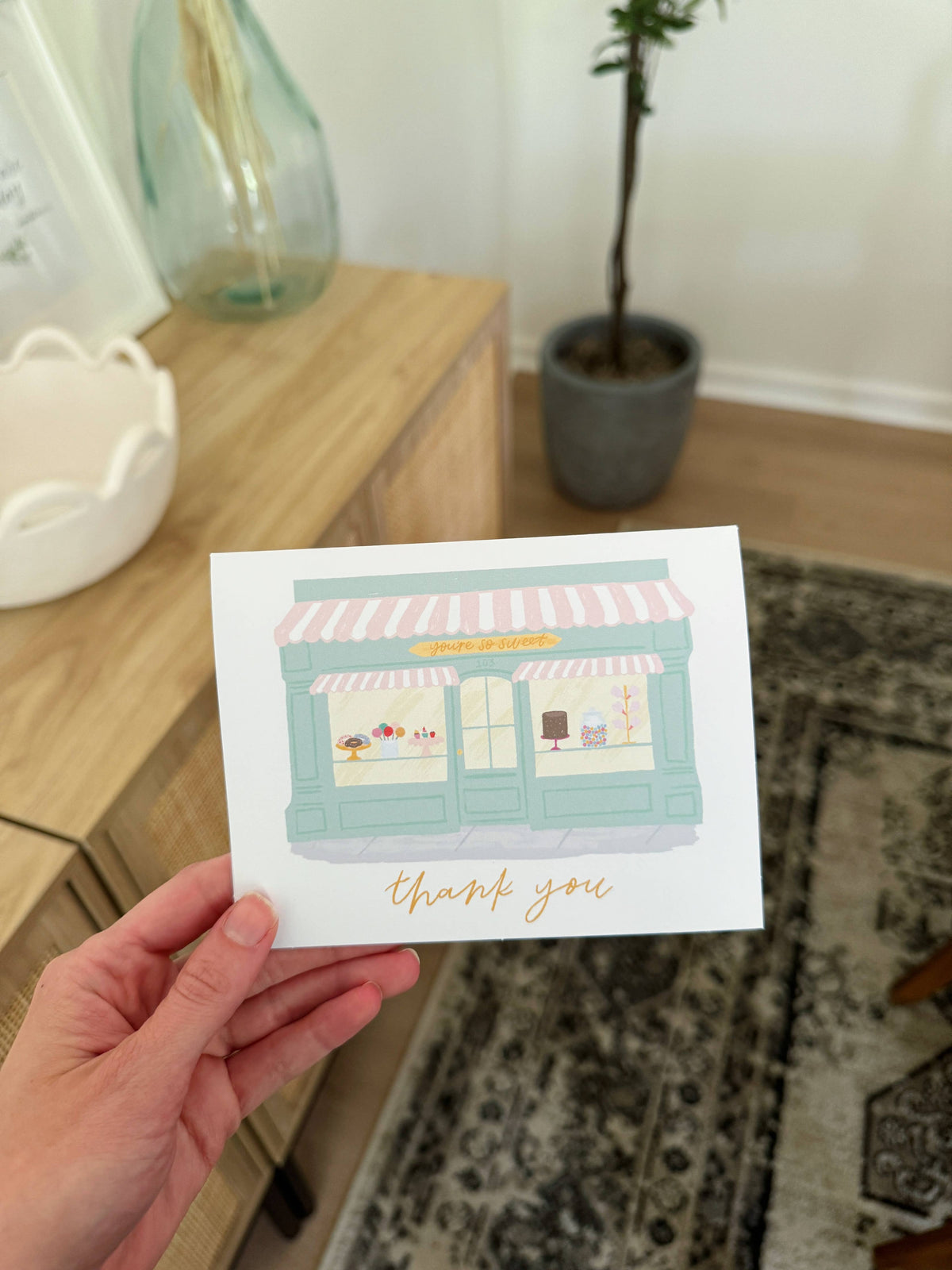 Candy Shop You're So Sweet Thank You Card