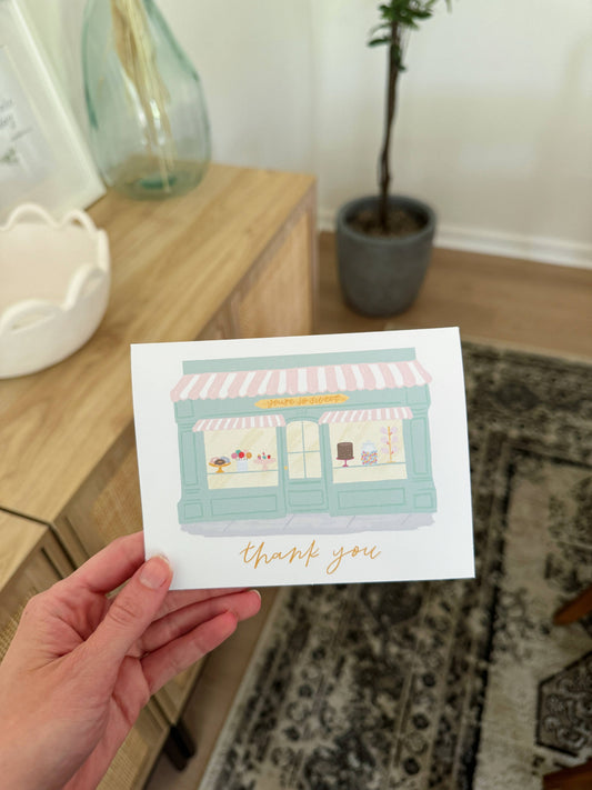 Candy Shop You're So Sweet Thank You Card