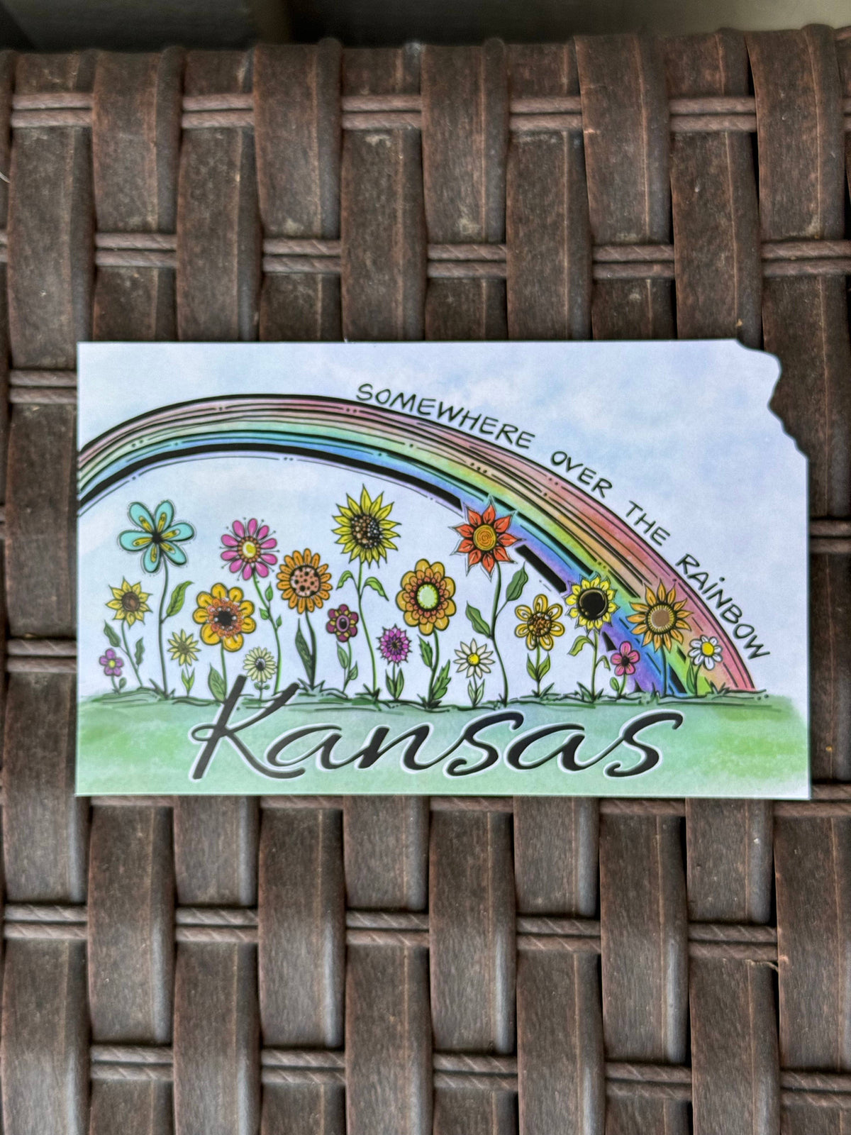 Somewhere Over the Rainbow- Kansas Postcard