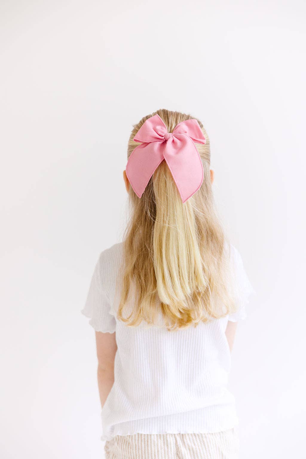 Hot Pink Solid Oversized Bow: Right Alligator Clip