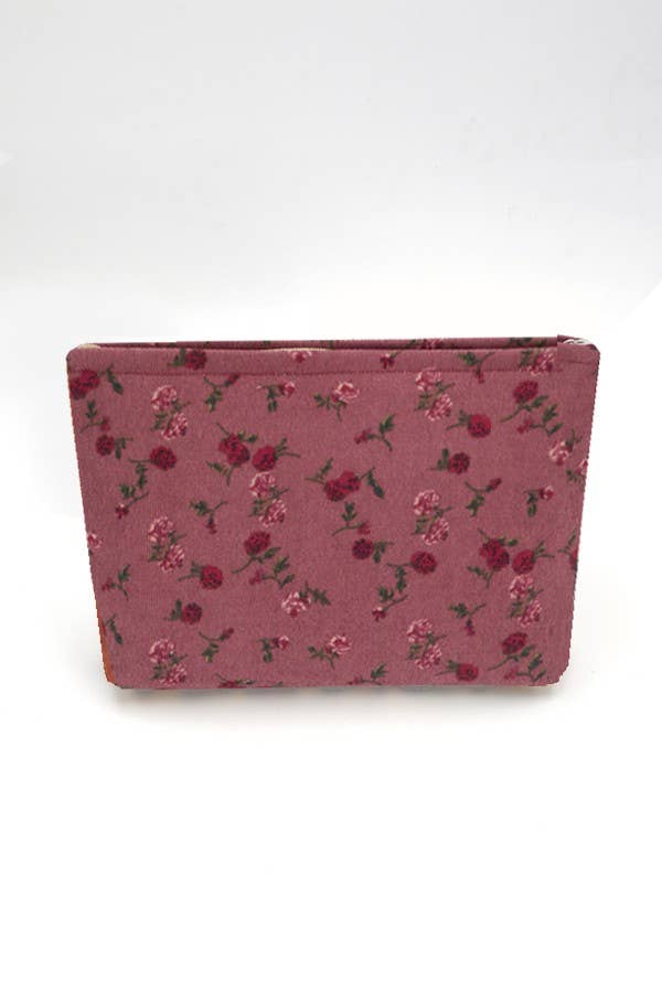 HANDMADE COSMETIC CORDUROY POUCH | 40P524: FLOWER