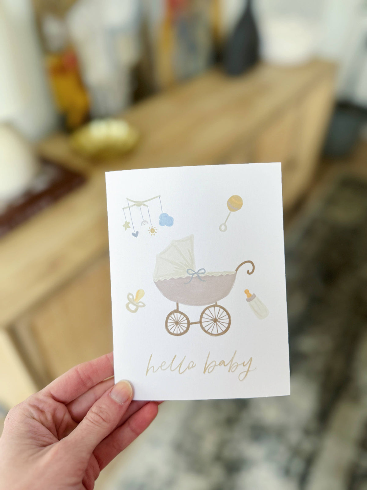 Gender Neutral Hello Baby Card